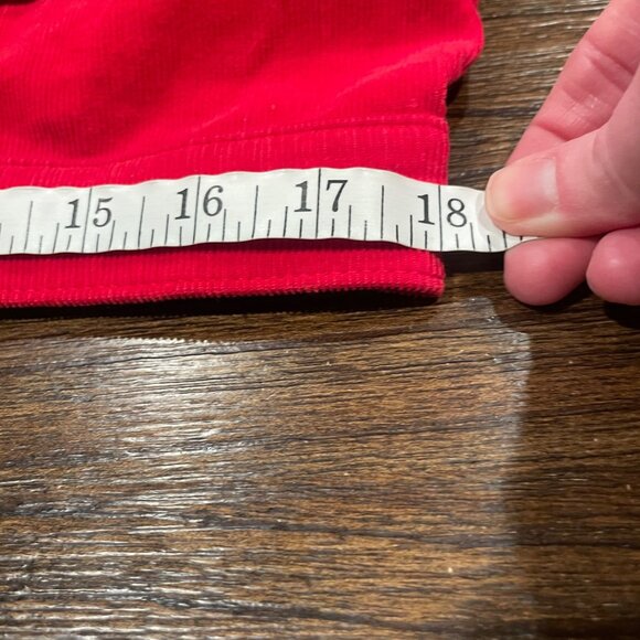 NWT J.Crew Red Corduroy Slim-Wide Pant Sz 32P Petite Sailor Radiant Ruby Red - Picture 6 of 11